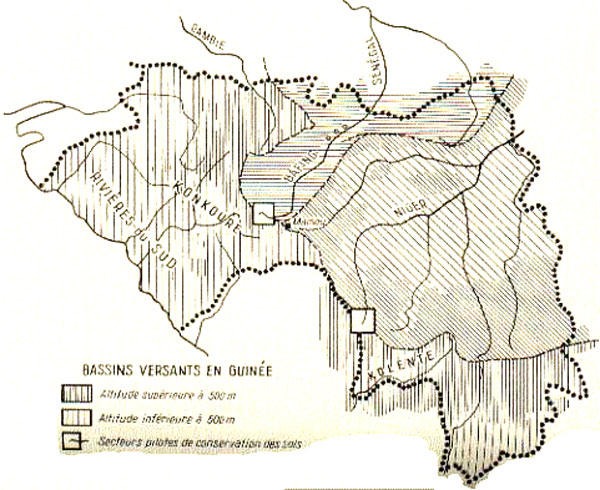 Bassins versants en Guinée