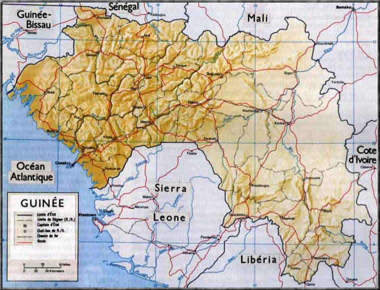 carte generale de la Guinee