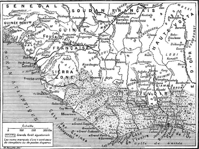 Carte de la Guinée française