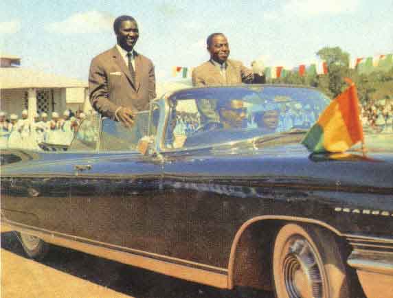 Sekou Toure et Houphouet-Boigny. Visite officielle en Guinee 1962