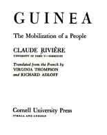 Claude Riviere. Guinea. The mobilization of a people 