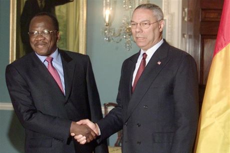 Francois Fall avec Colin Powell en 2003