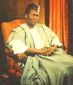 President Ahmed Sekou Toure, fauteuil-rouge, portrait officiel 1970-80