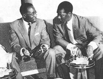 Sékou Touré et Léopold Sédar Senghor